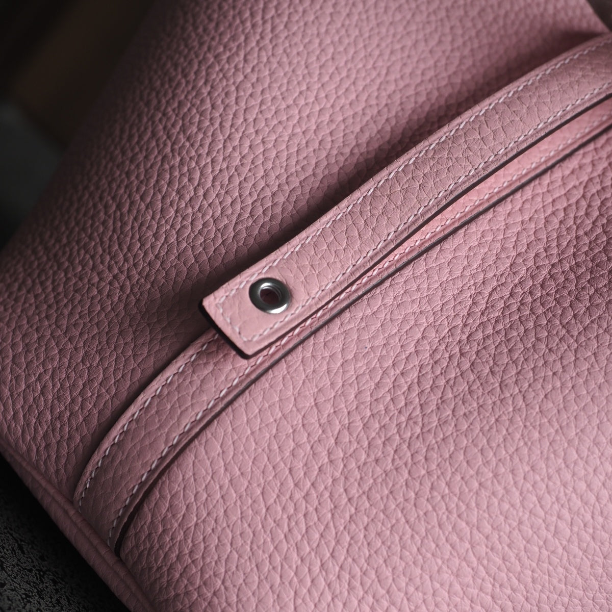 Hermes Picotin 18cm 3Q/樱花粉/Rose Sakura Clemence leather Palladium hardware