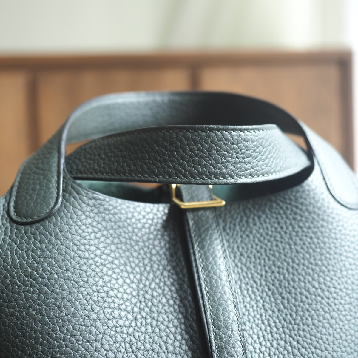 Hermes Picotin 18cm 6O/松柏绿/Vert cypres Clemence leather Gold hardware