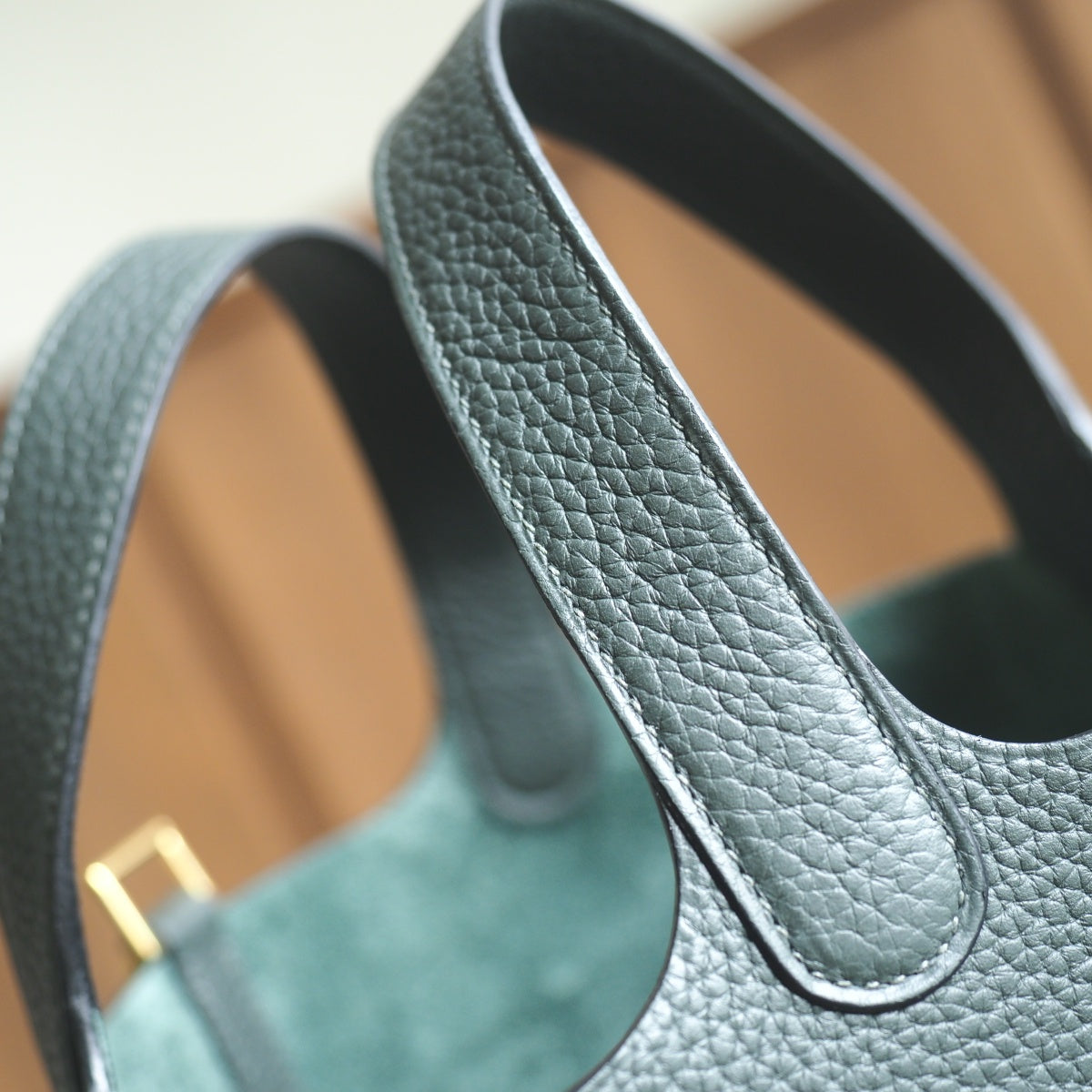 Hermes Picotin 18cm 6O/松柏绿/Vert cypres Clemence leather Gold hardware