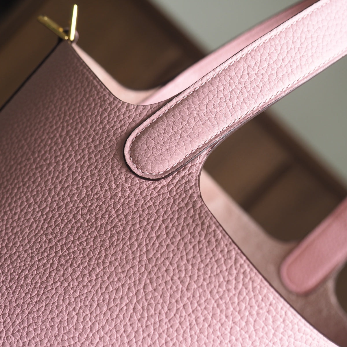 Hermes Picotin 22cm 3Q/樱花粉/Rose Sakura Clemence leather Gold hardware