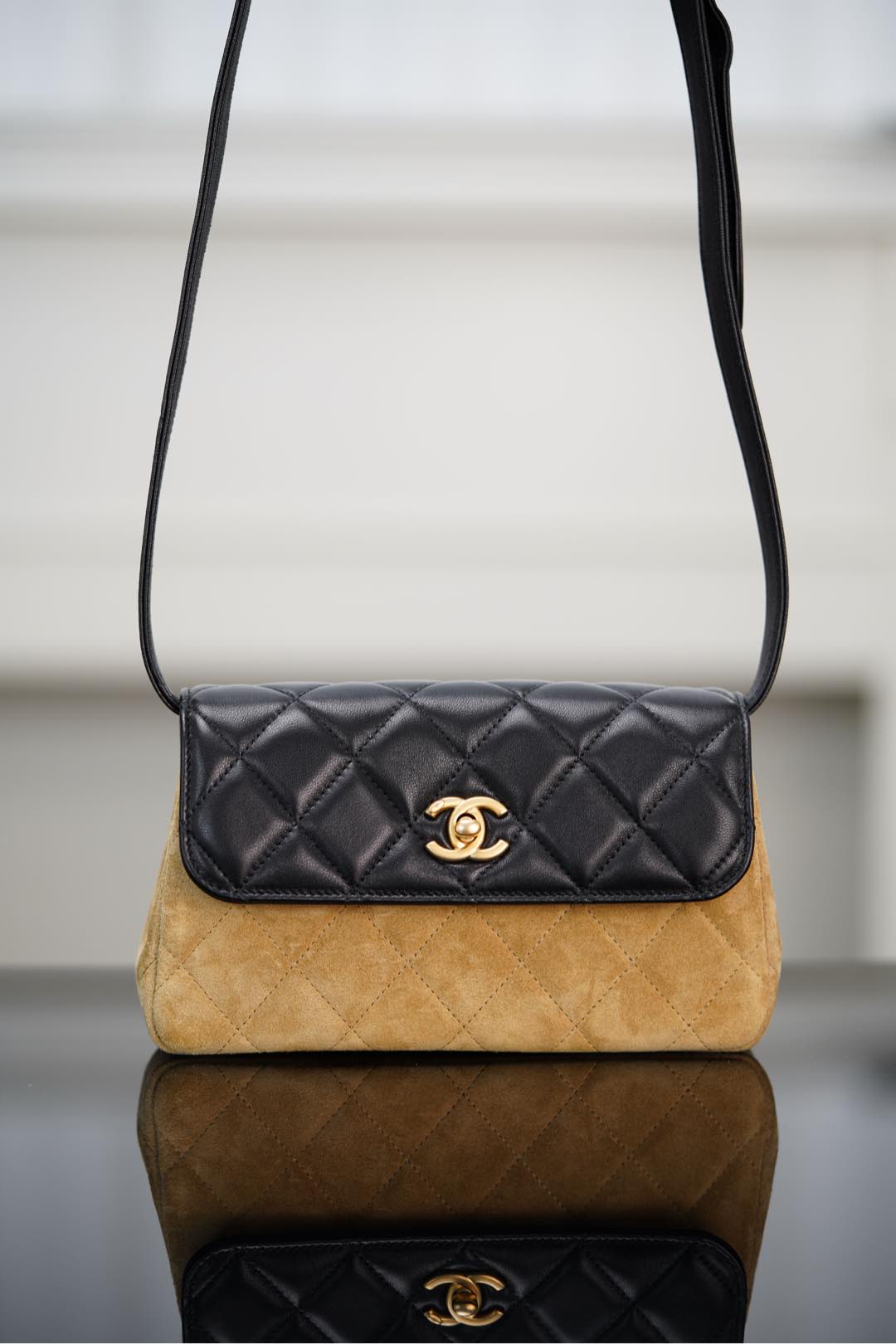 CHANEL 𝟐𝟓𝐀 高级手工坊 拼皮口盖包