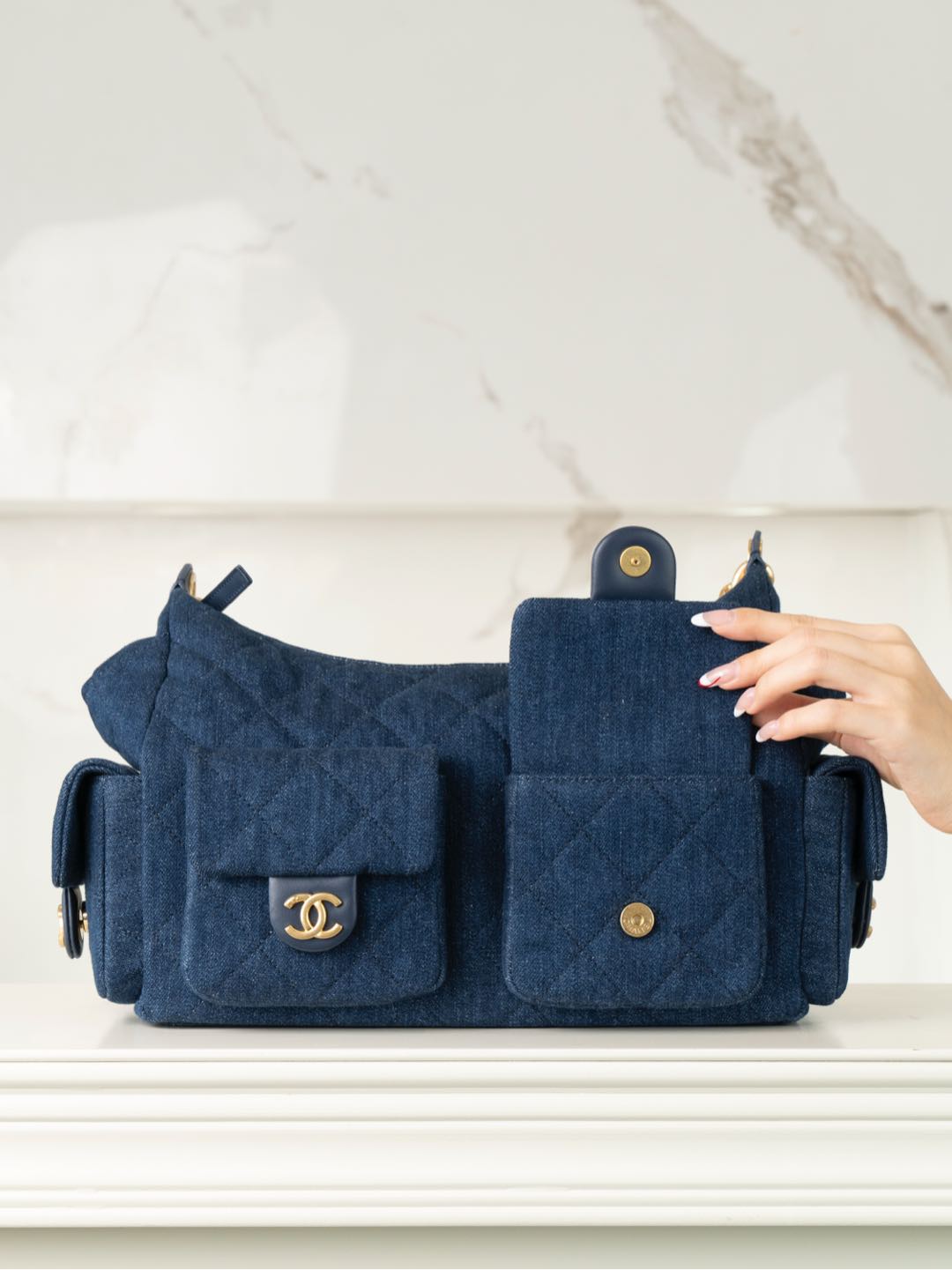 CHANEL 𝟐𝟓𝐜 爆款牛仔𝐡𝐨𝐛𝐨 嬉皮包 大号👜