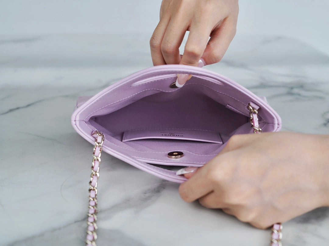 CHANEL 24s 横款31bag nano粉紫色💜