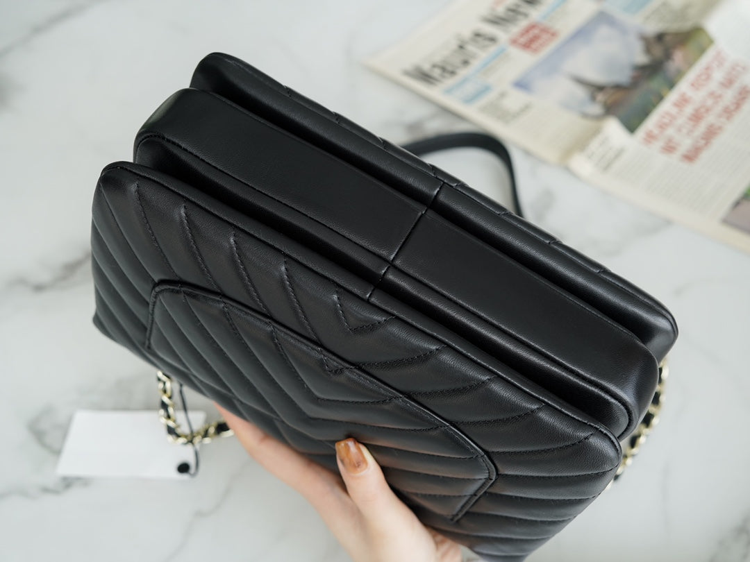 CHANEL Trendy CC Ｖ纹🐑气质经典黑