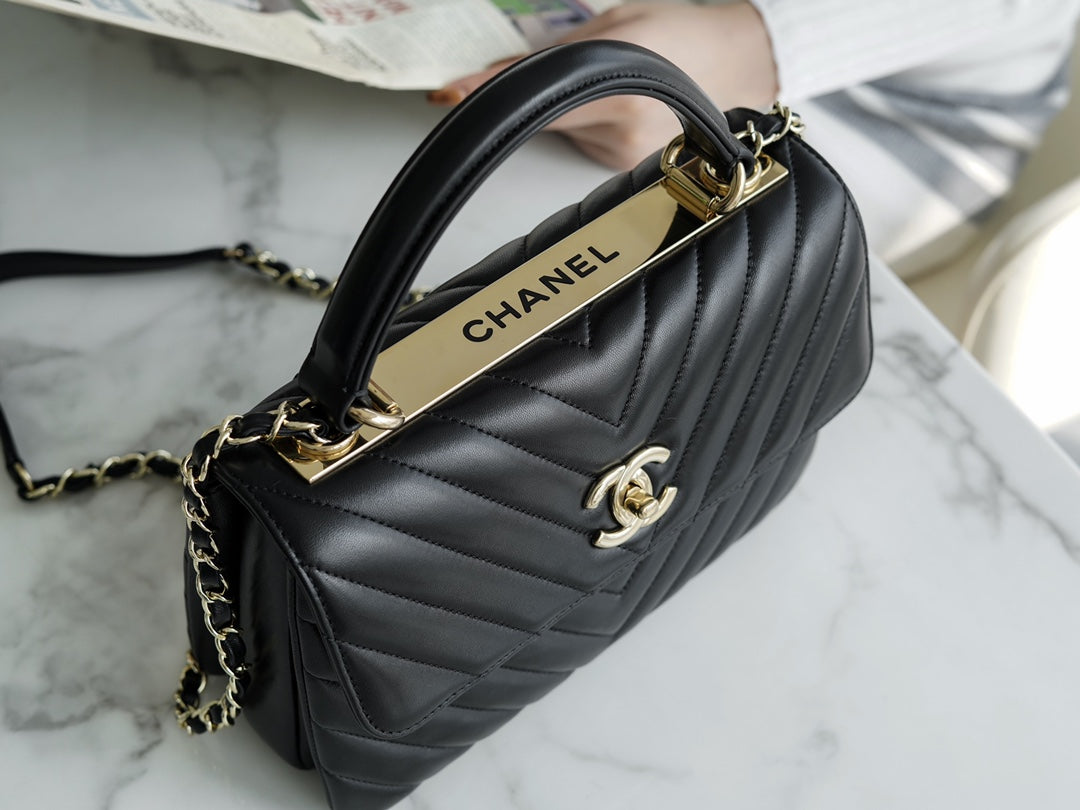 CHANEL Trendy CC Ｖ纹🐑气质经典黑