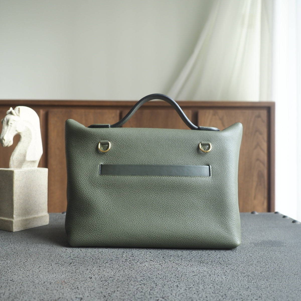 Hermes Kelly 2424 V6/丛林绿/Canopee Togo leather Gold hardware