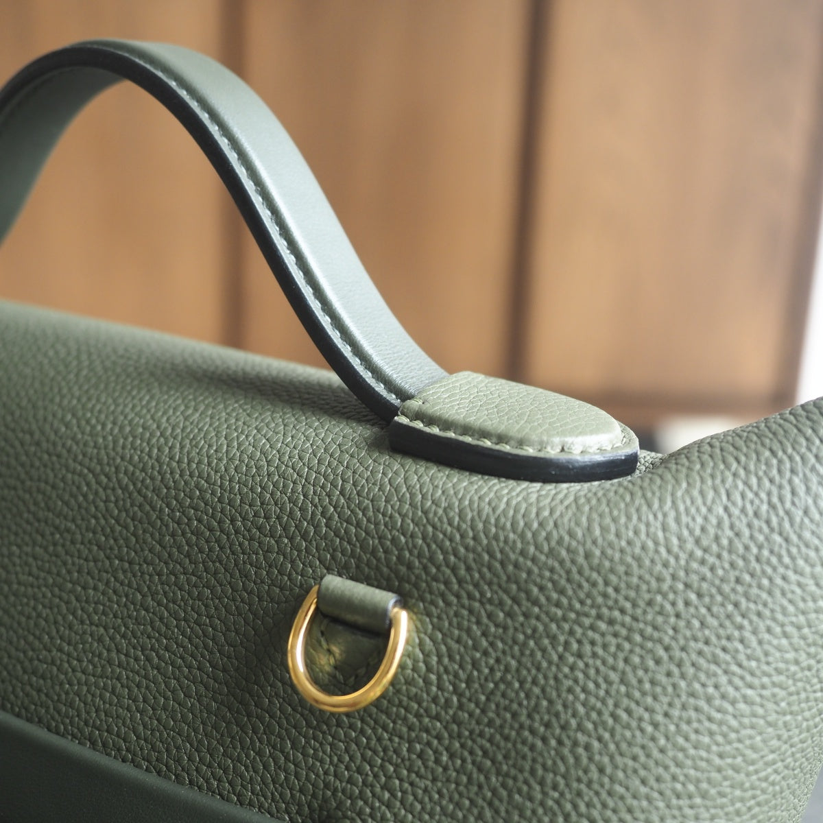Hermes Kelly 2424 V6/丛林绿/Canopee Togo leather Gold hardware
