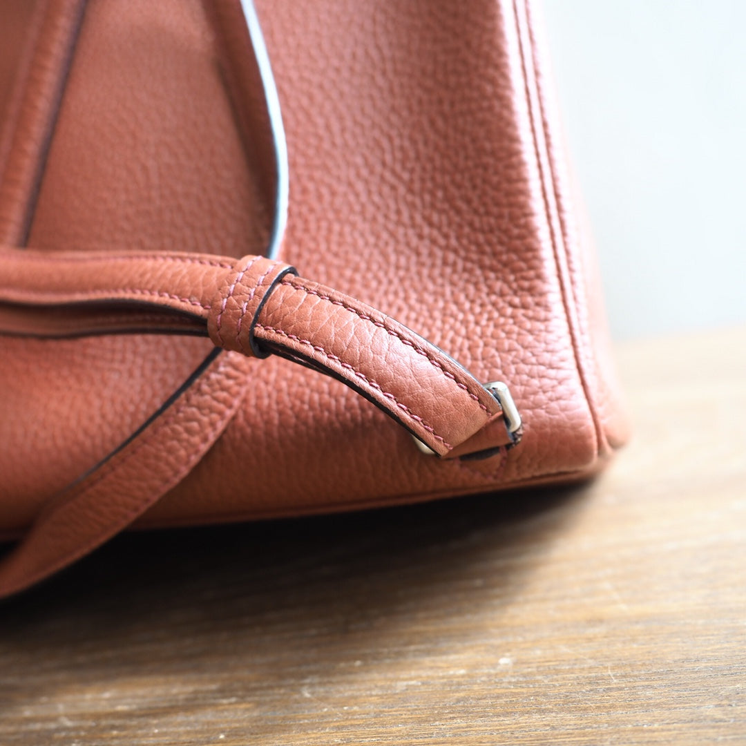 Hermes Kell ado 22cm 6C/古铜色/Cuivre Clemence leather Palladium hardware
