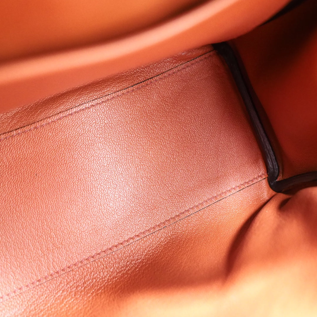 Hermes Kell ado 22cm 6C/古铜色/Cuivre Clemence leather Palladium hardware