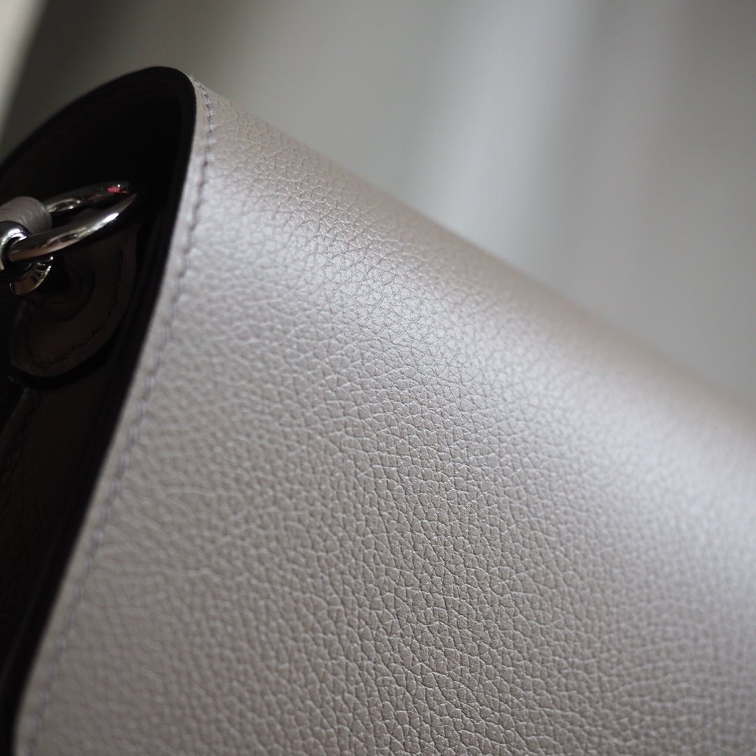 Hermes Roulis 23cm M8/沥青灰/Gris AsPhalte Evercolor leather Palladium hardware