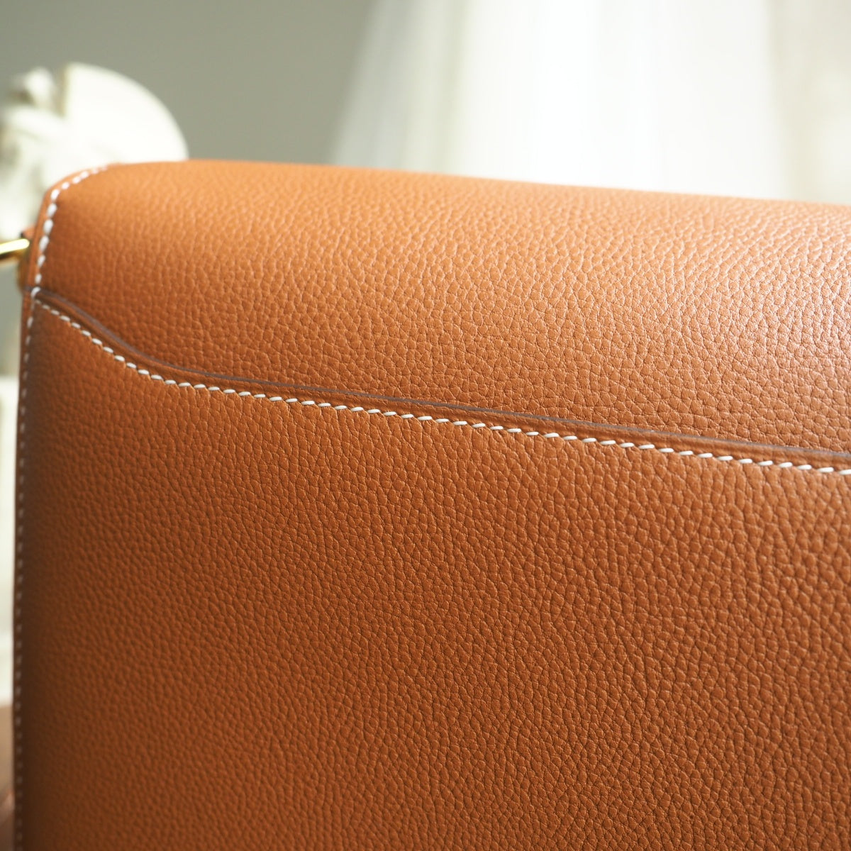 Hermes Roulis 23cm 37/金棕色/Gold Evercolor leather Gold hardware
