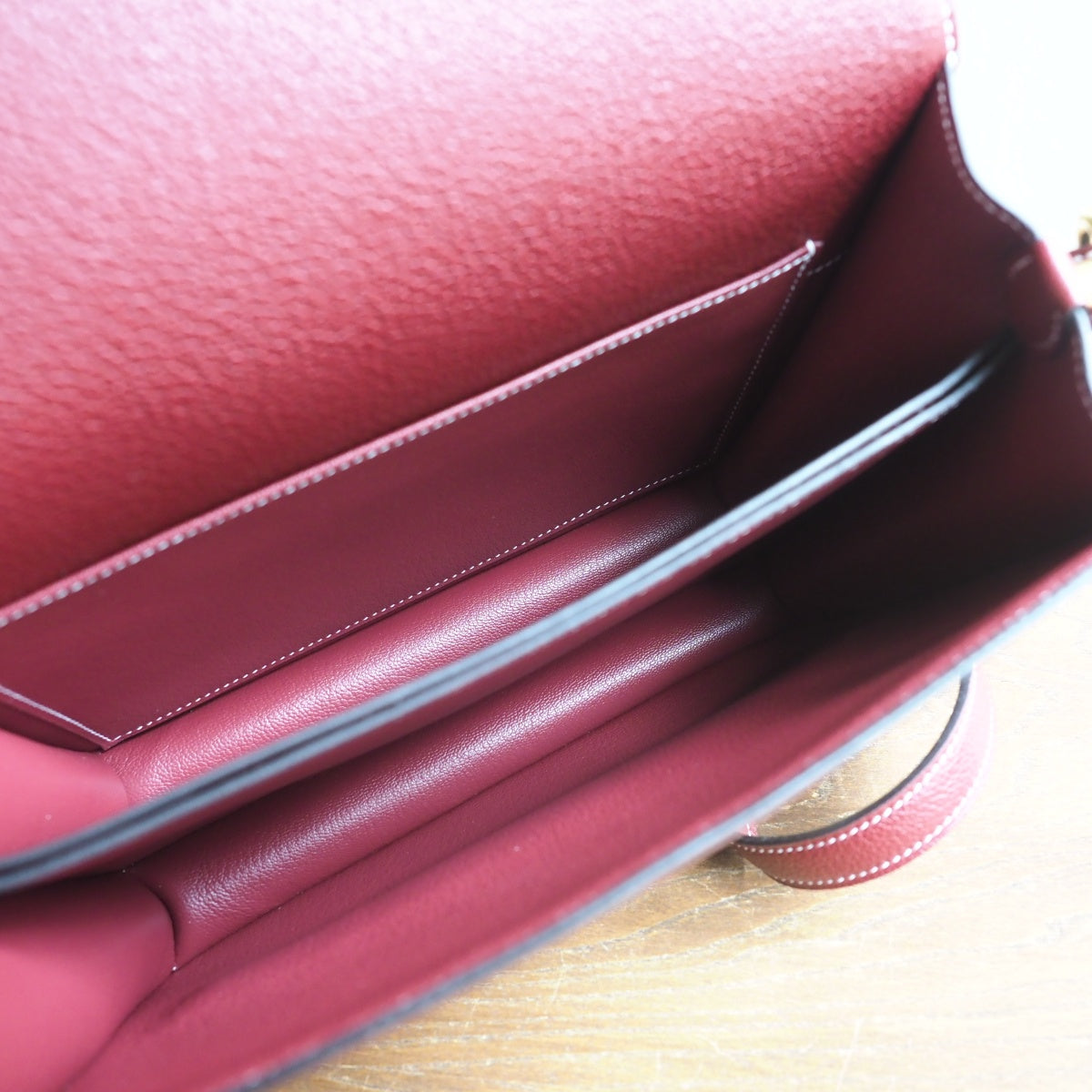 Hermes Roulis 23cm K1/石榴红/Rouge Grenat Evercolor leather Gold hardware