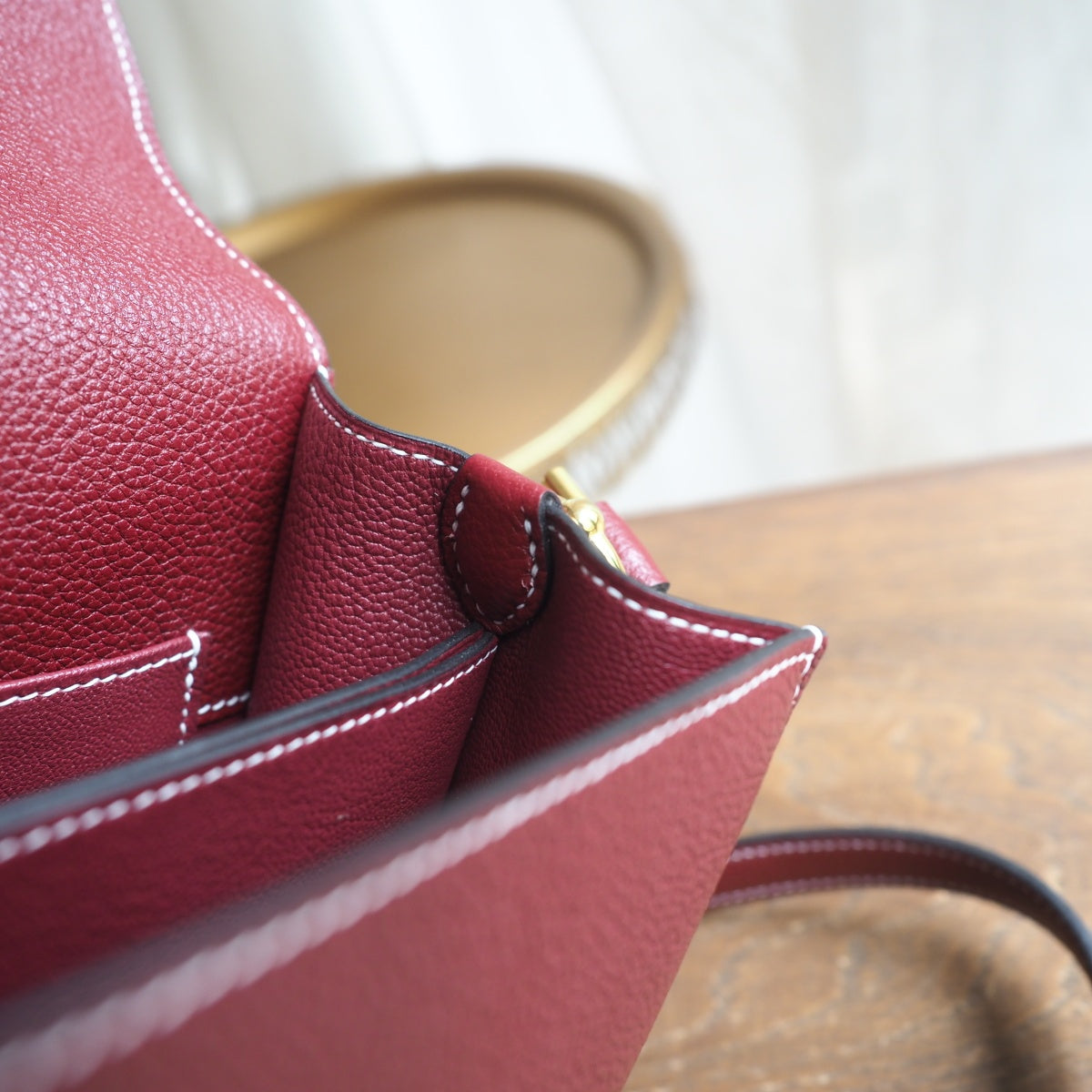 Hermes Roulis 23cm K1/石榴红/Rouge Grenat Evercolor leather Gold hardware
