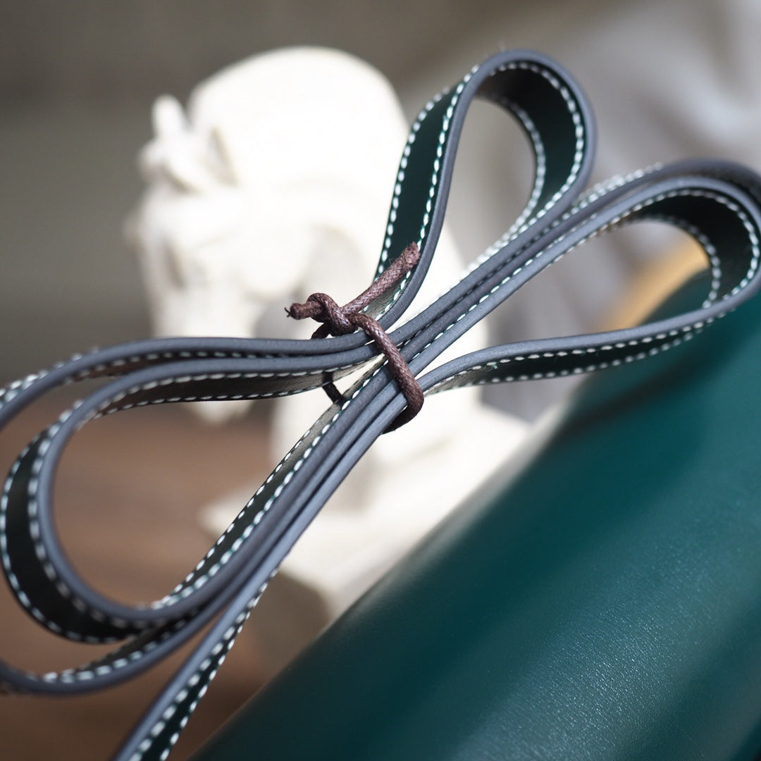 Hermes Roulis 23cm 2Q/英国绿/Vert anglais Box leather Palladium hardware