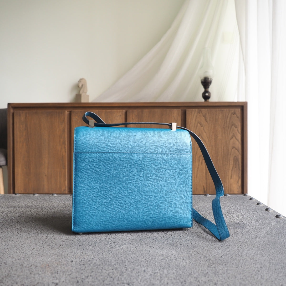 Hermes Verrou 21cm W0/博斯普鲁斯绿/Vert bosphore Epsom leather Palladium hardware