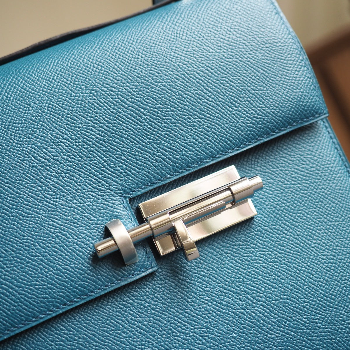 Hermes Verrou 21cm W0/博斯普鲁斯绿/Vert bosphore Epsom leather Palladium hardware