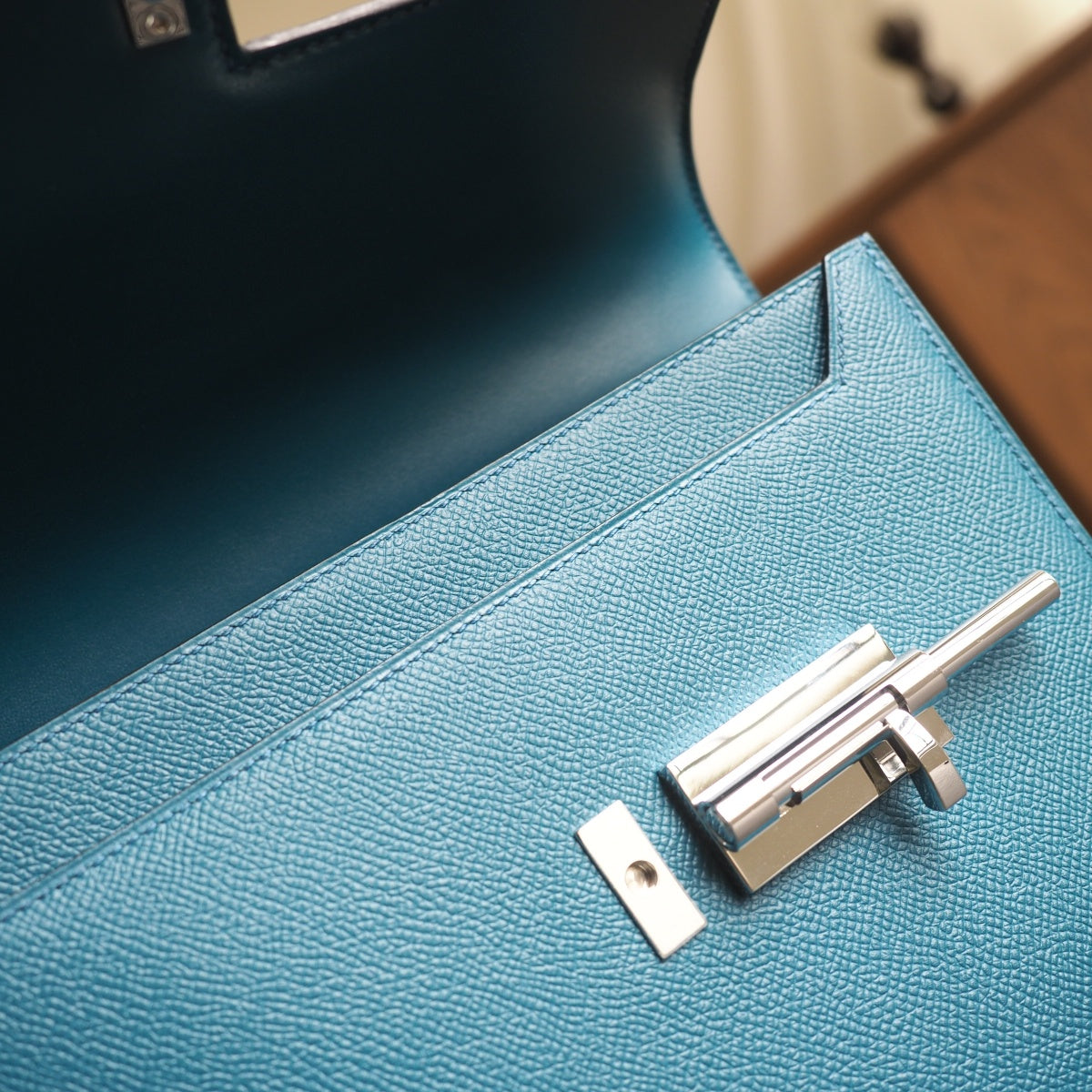 Hermes Verrou 21cm W0/博斯普鲁斯绿/Vert bosphore Epsom leather Palladium hardware