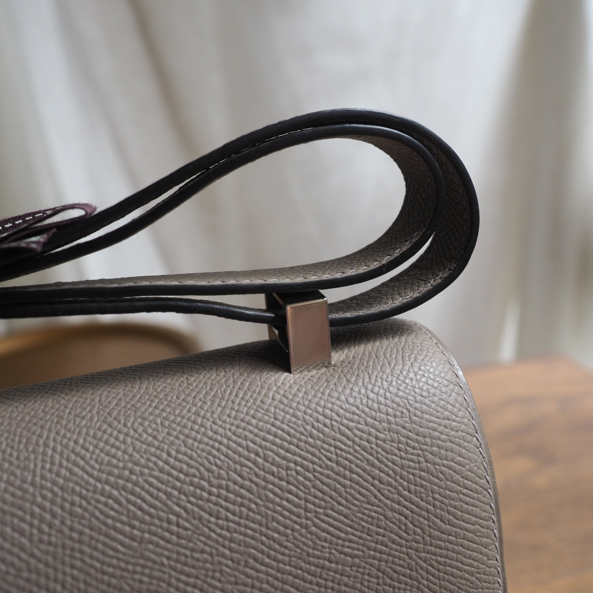Hermes Verrou 21cm M8/沥青灰/Gris AsPhalte Epsom leather Palladium hardware
