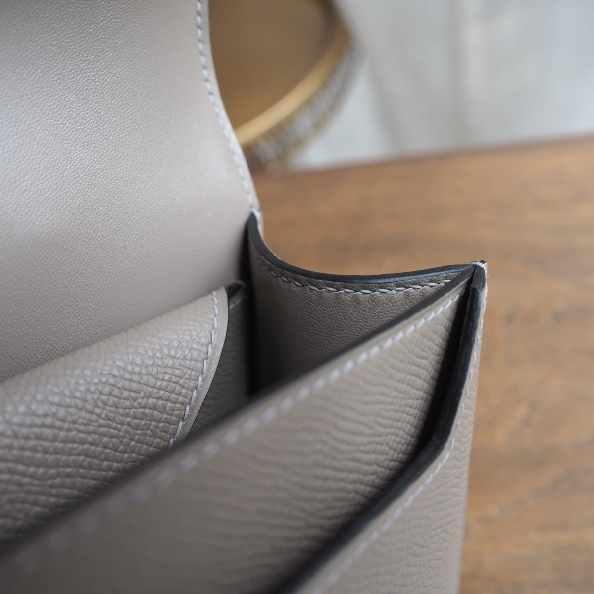 Hermes Verrou 21cm M8/沥青灰/Gris AsPhalte Epsom leather Palladium hardware