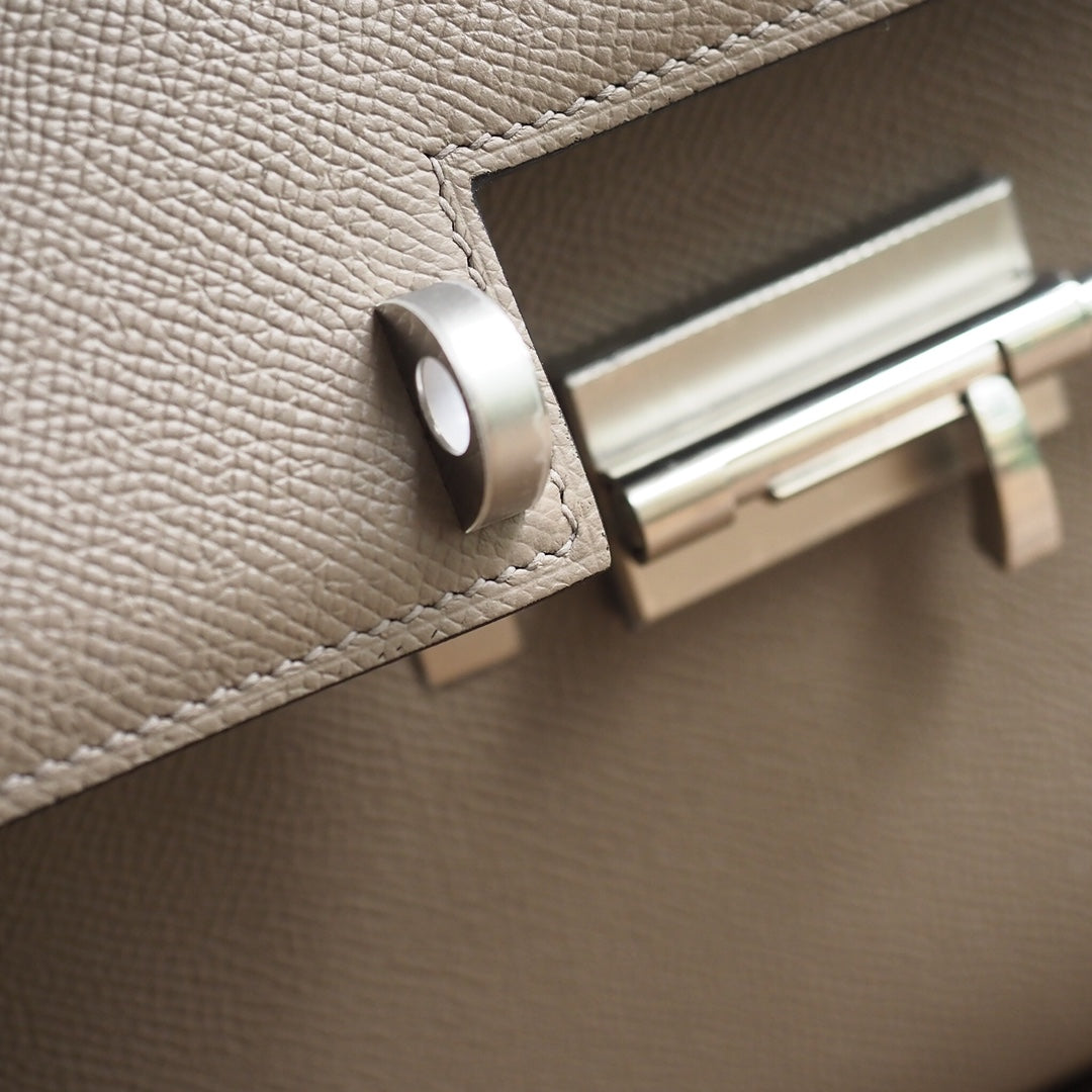 Hermes Verrou 21cm M8/沥青灰/Gris AsPhalte Epsom leather Palladium hardware