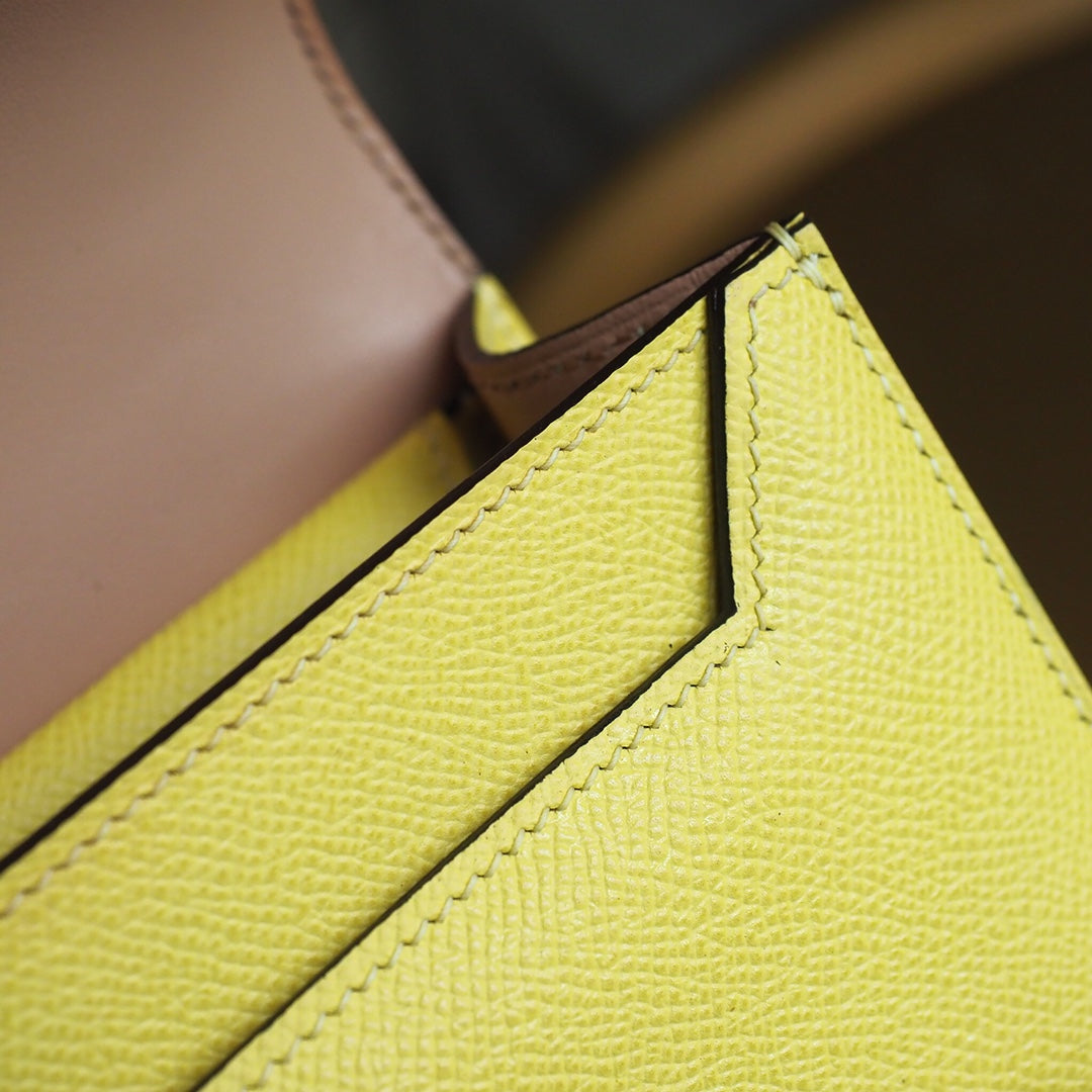 Hermes Verrou 21cm 9R/柠檬黄/Lime Epsom leather Palladium hardware