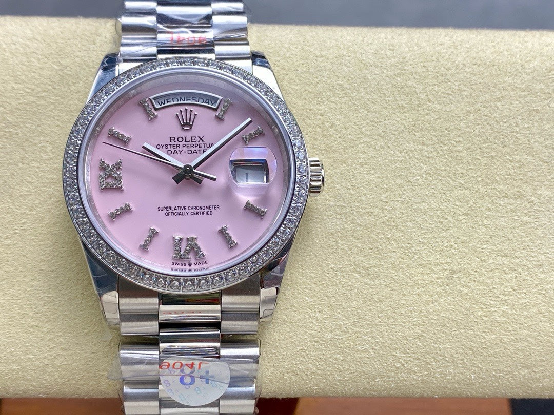 Rolex watch 星期日志型36mm 双历钢带款