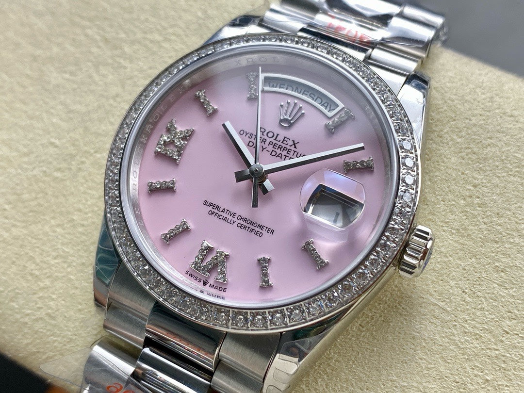 Rolex watch 星期日志型36mm 双历钢带款