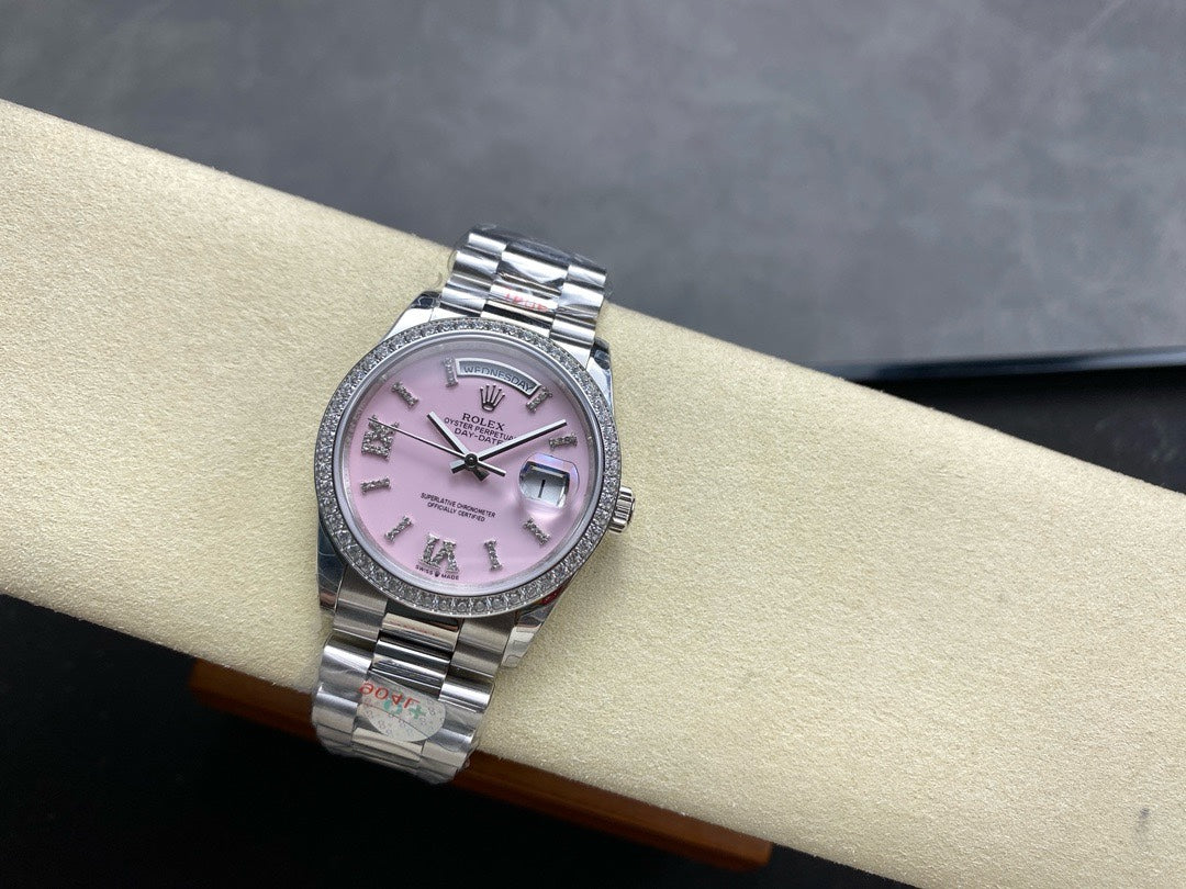 Rolex watch 星期日志型36mm 双历钢带款