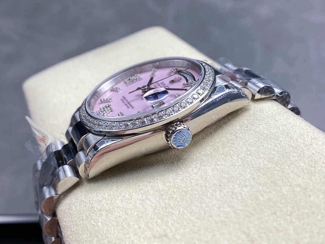 Rolex watch 星期日志型36mm 双历钢带款