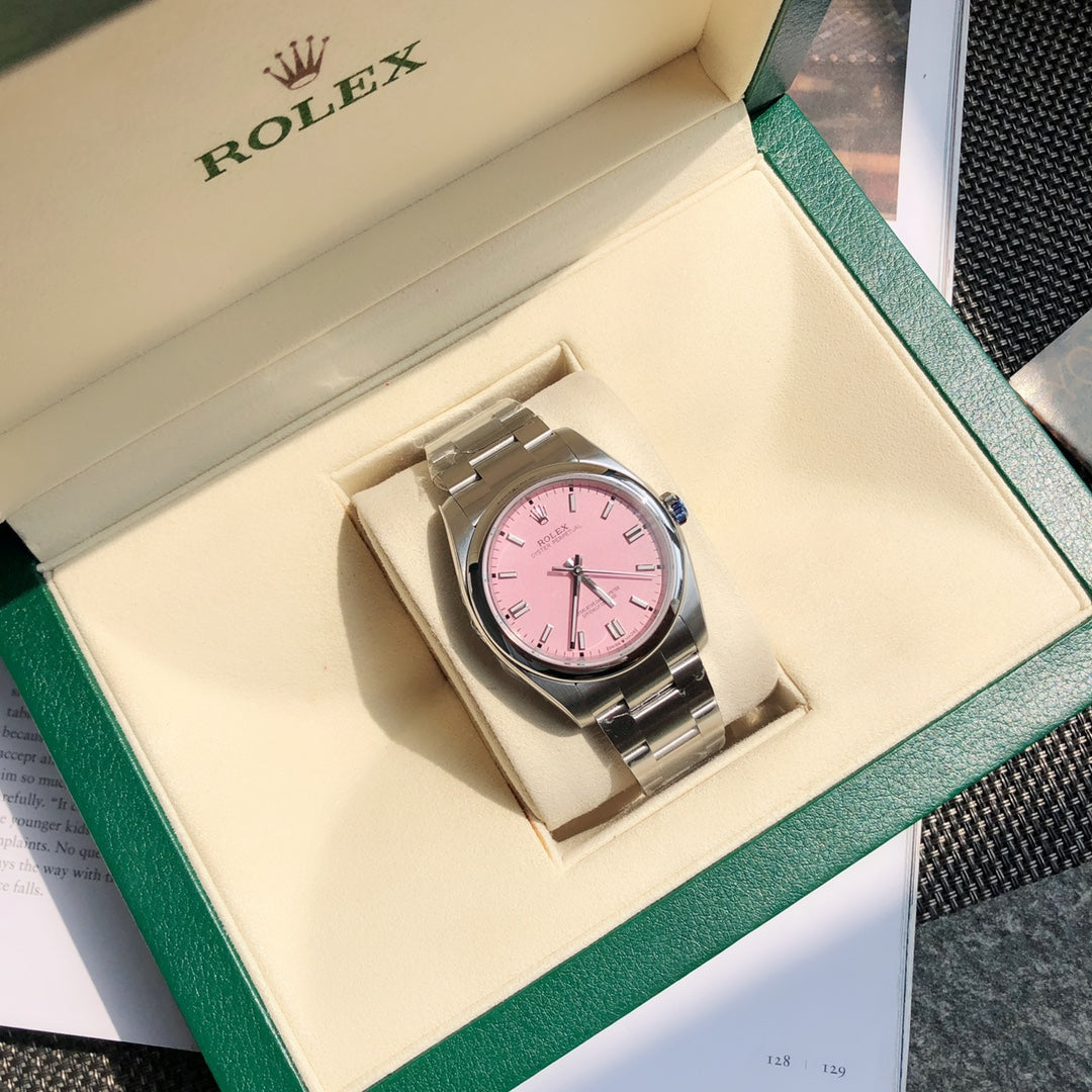 Rolex watch 蚝式恒动系列36mm 粉色表盘 女款