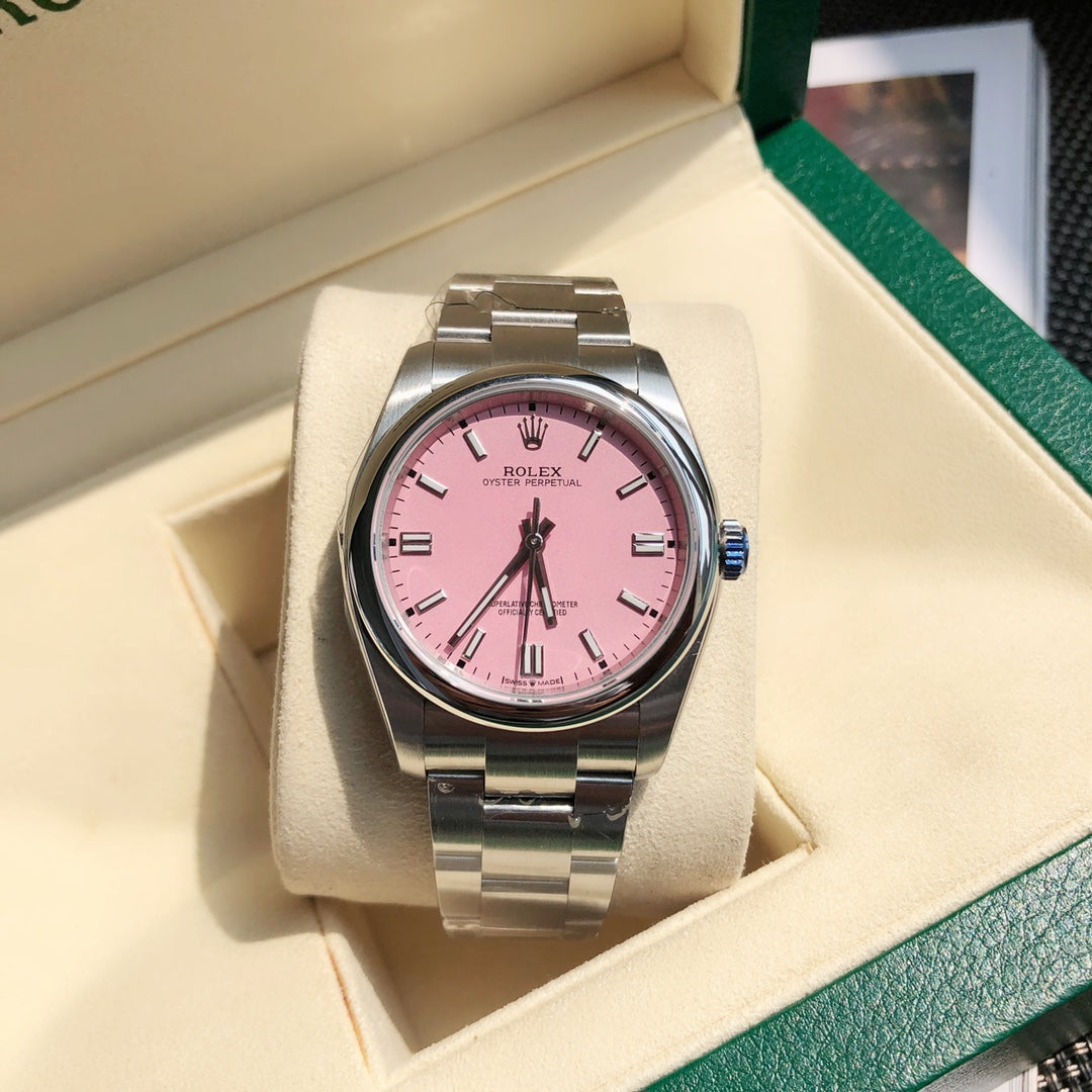 Rolex watch 蚝式恒动系列36mm 粉色表盘 女款