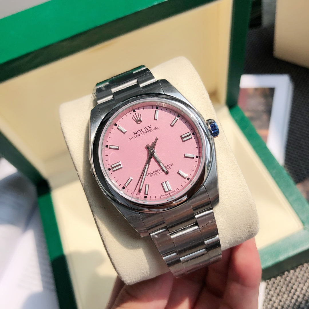 Rolex watch 蚝式恒动系列36mm 粉色表盘 女款